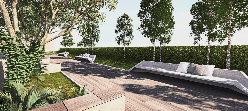 The rooftop garden brings residents closer to nature.