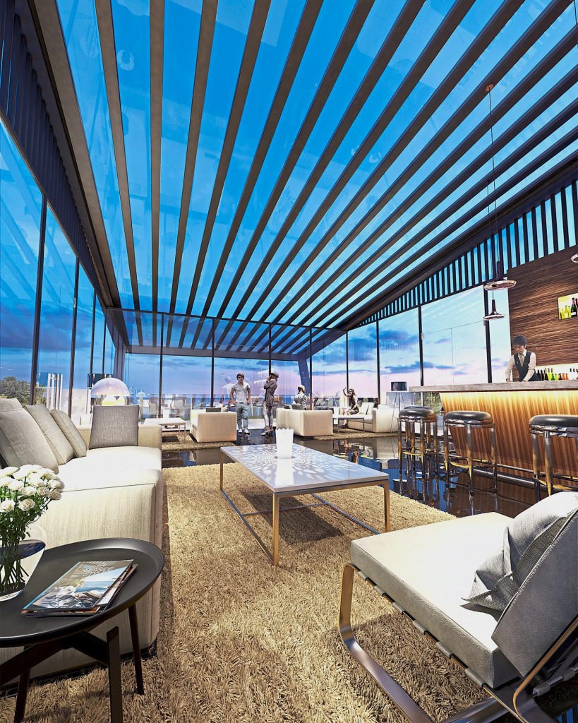 The luxurious Sky Bar exudes relaxation.