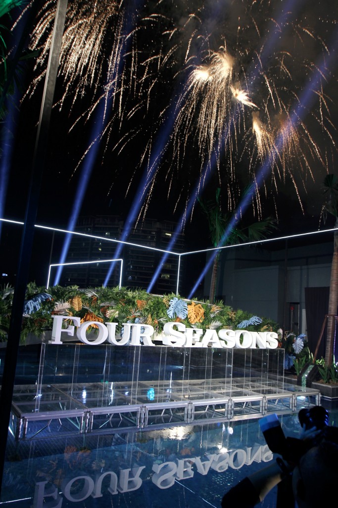 The spectacular fireworks display during the grand opening of the Four Seasons Hotel Kuala Lumpur in November 2018.