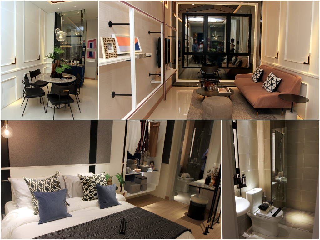 发展商开放一个三房户型（893平方尺）示范单位给新闻媒体参观。