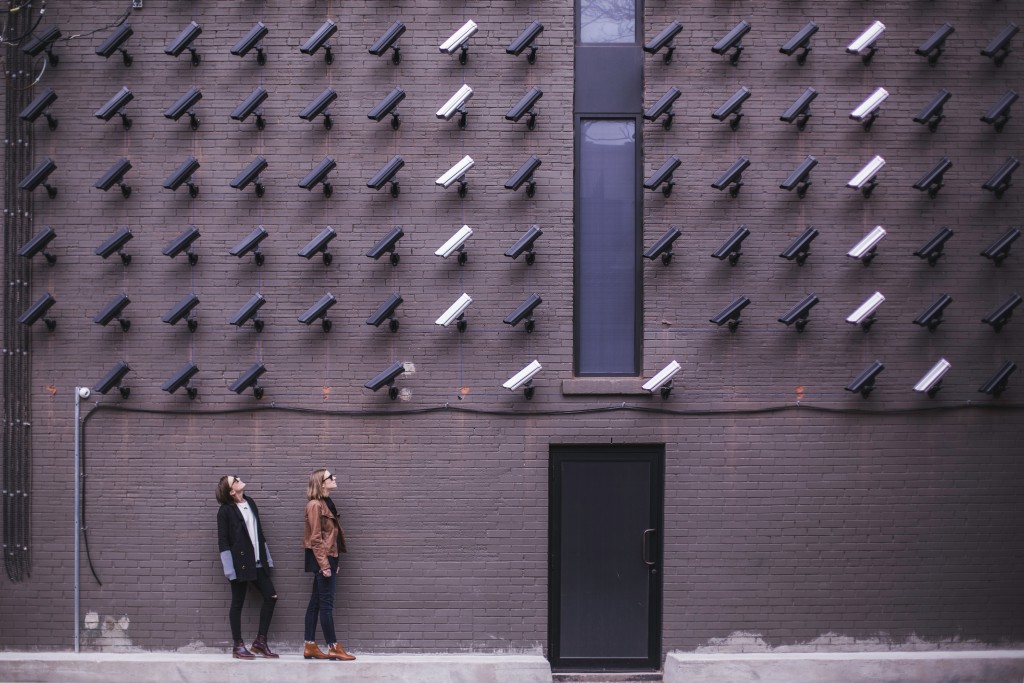 Pictured: not an efficient arrangement of CCTV cameras. Photo by Matthew Henry on Unsplash.