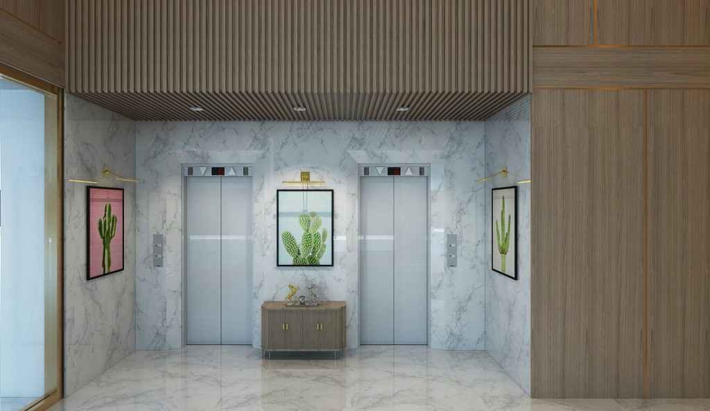 The BK Apartment includes a secured lift lobby.