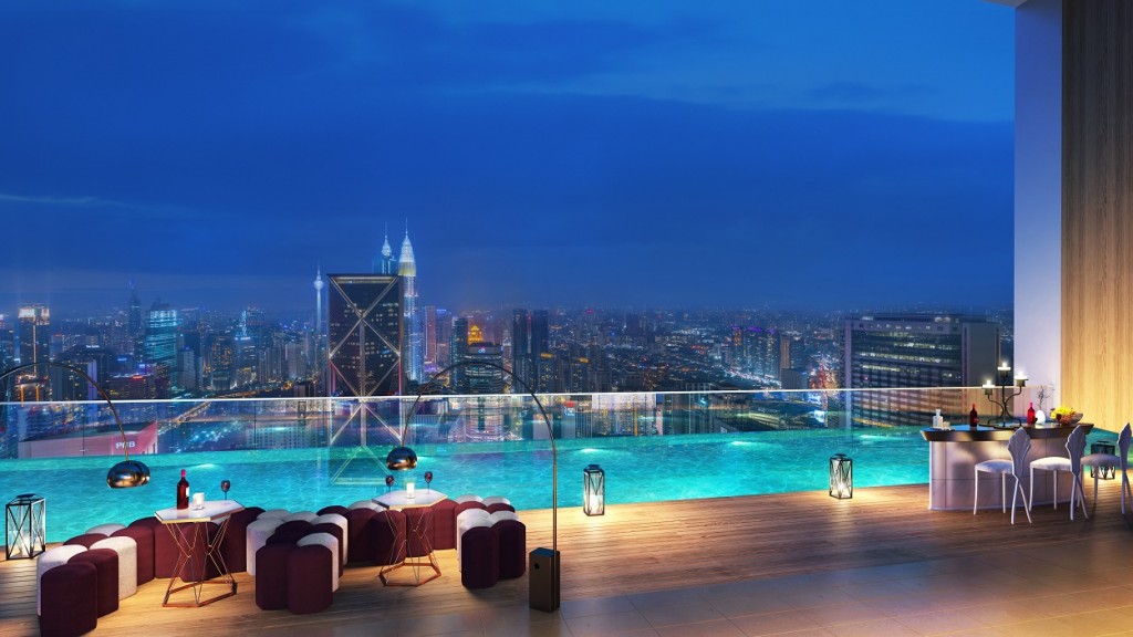 At more than two hundred metres above ground, the sky lounge and the infinity pool offer a breath-taking venue for social gatherings and recreational activities.