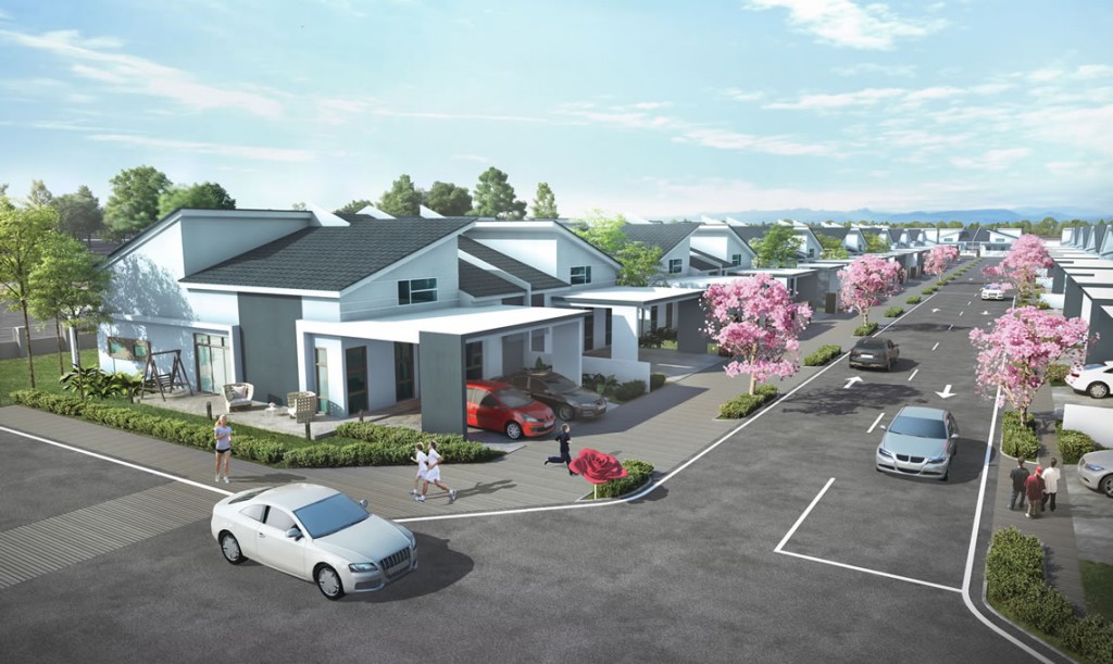 Artist impression of the Bandar Puteri Jaya township.