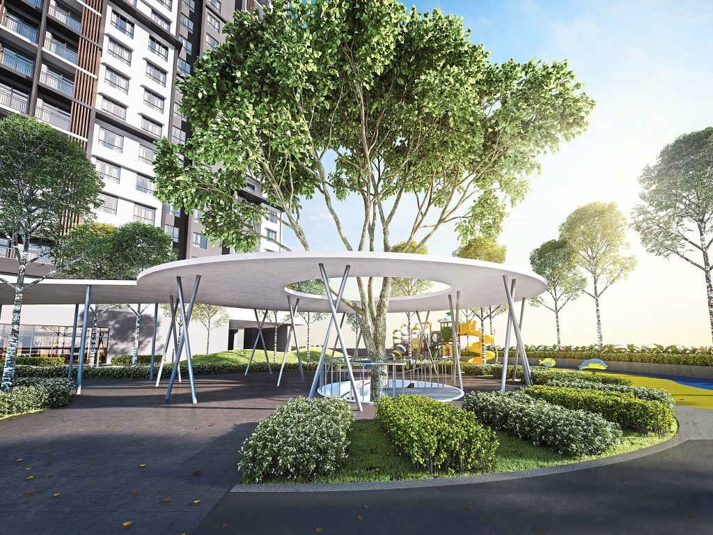 To achieve sustainability, the building is infused with low maintenance materials as façade design for better efficiency. Materials like aluminium fin are designed as a sun-shading device to reflect sunlight, which helps to cool down the building.