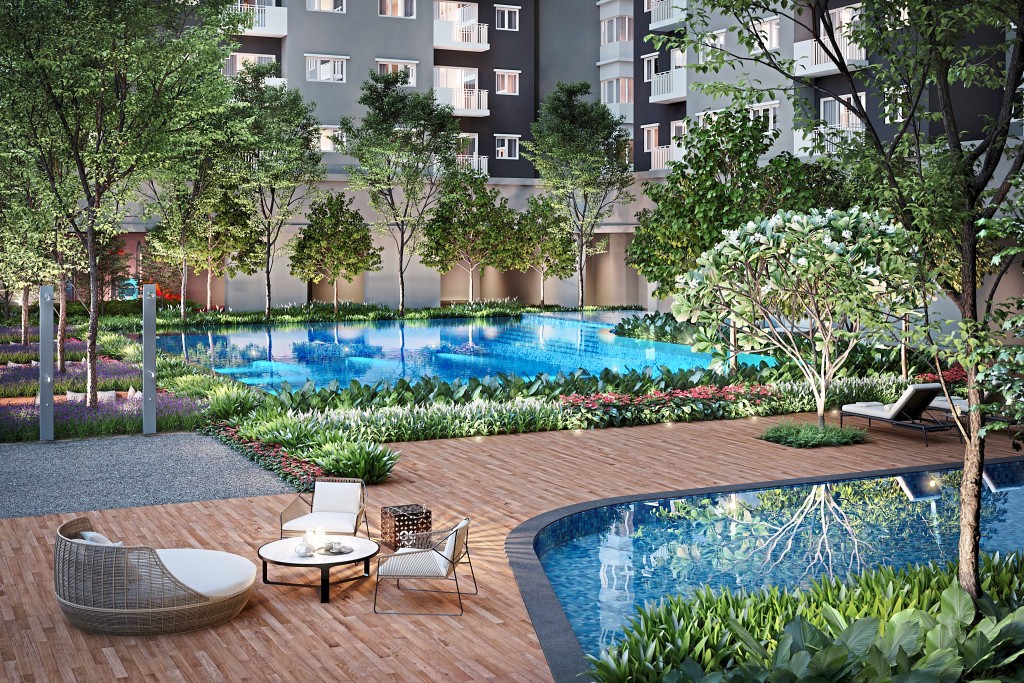 Residents can cloister themselves from the rigours of everyday life at the level 10 facilities podium.