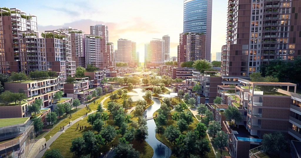 An artist impression of part of the on-going Gamuda Cove project.