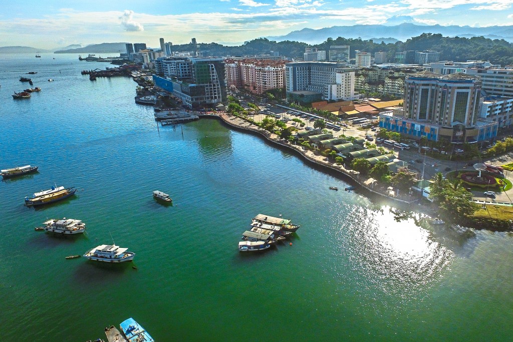 Aerial photo of Kota Kinabalu.
