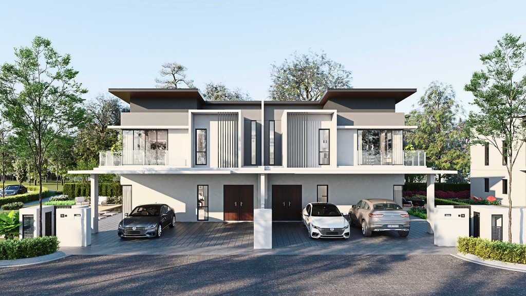 The houses reflect the combination of regal and contemporary design.