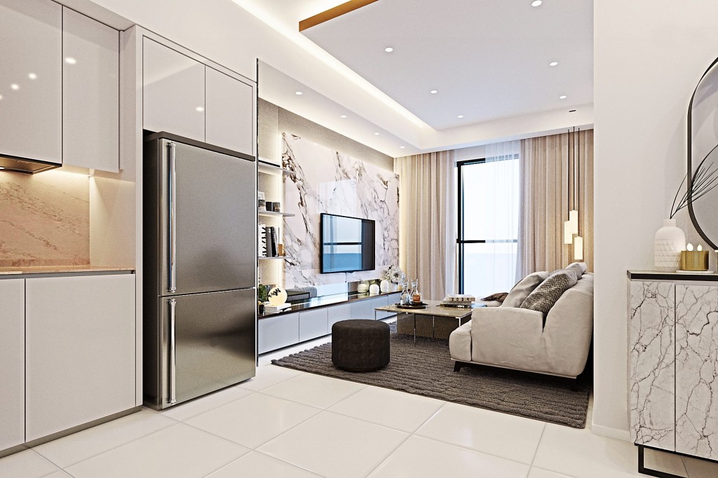 Residential units are refined for living comfort with a luxurious touch.