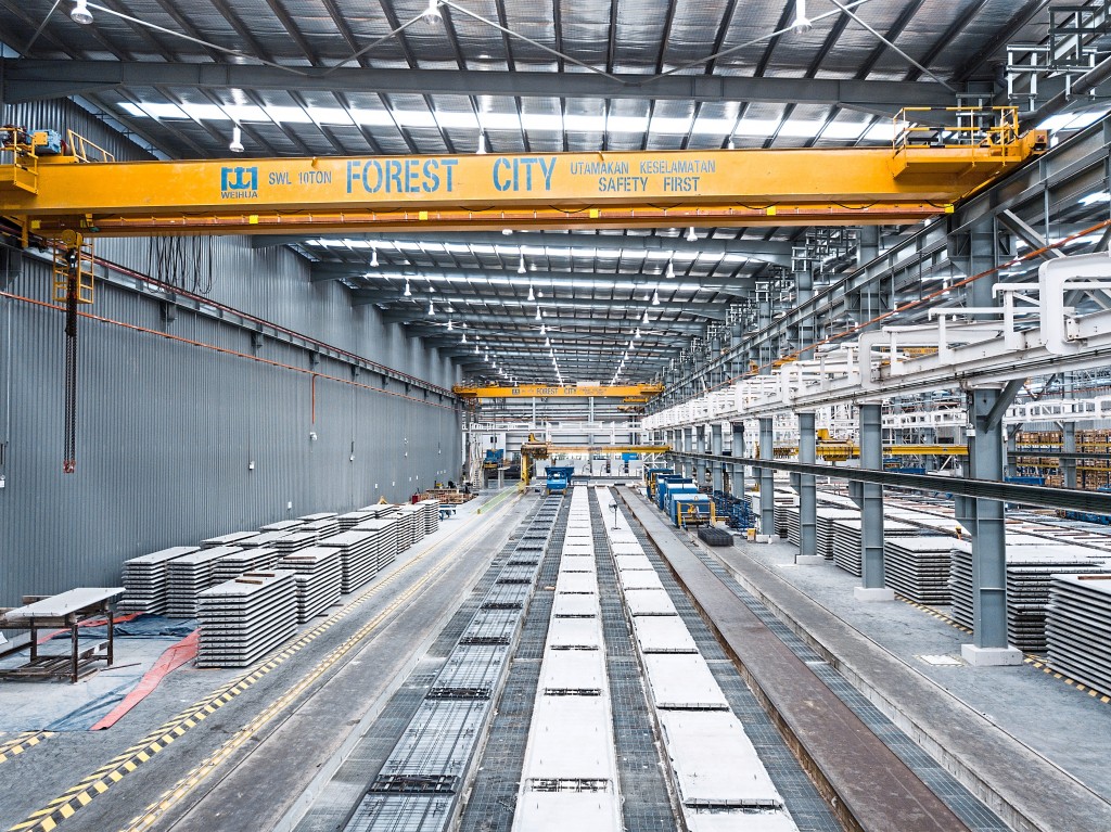 Forest City’s Industrialised Building System (IBS) Plant has entered the Malaysia Book of Records (MBR) as the largest fully automated IBS factory in Malaysia.