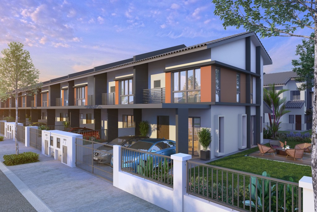 Halya maintains exclusivity with its 147 units of two-storeyed terrace houses.