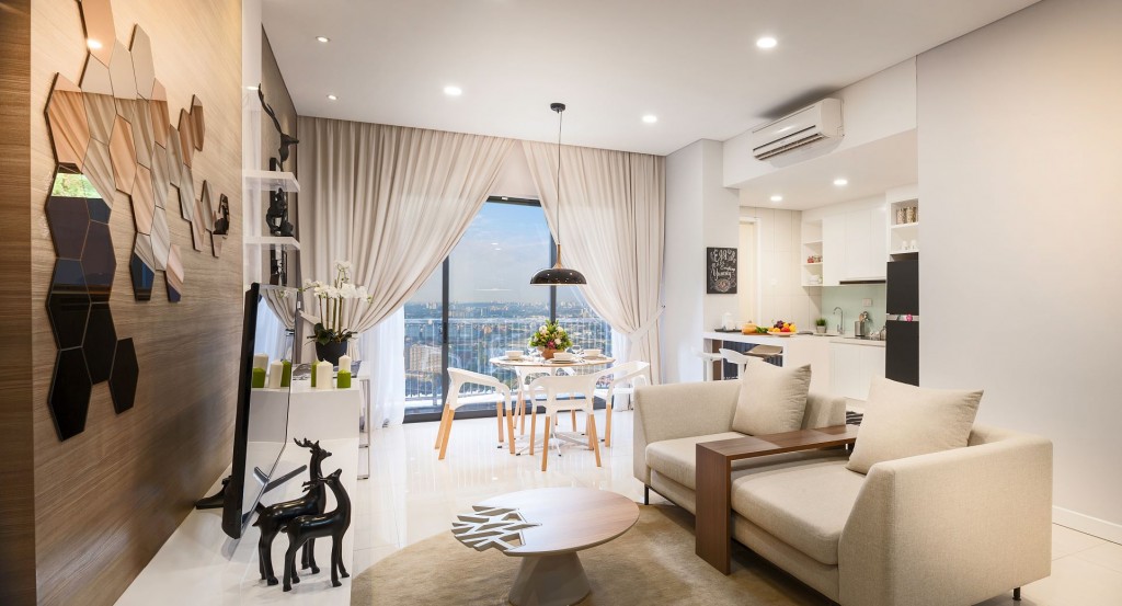 The living and dining areas are designed for comfort.