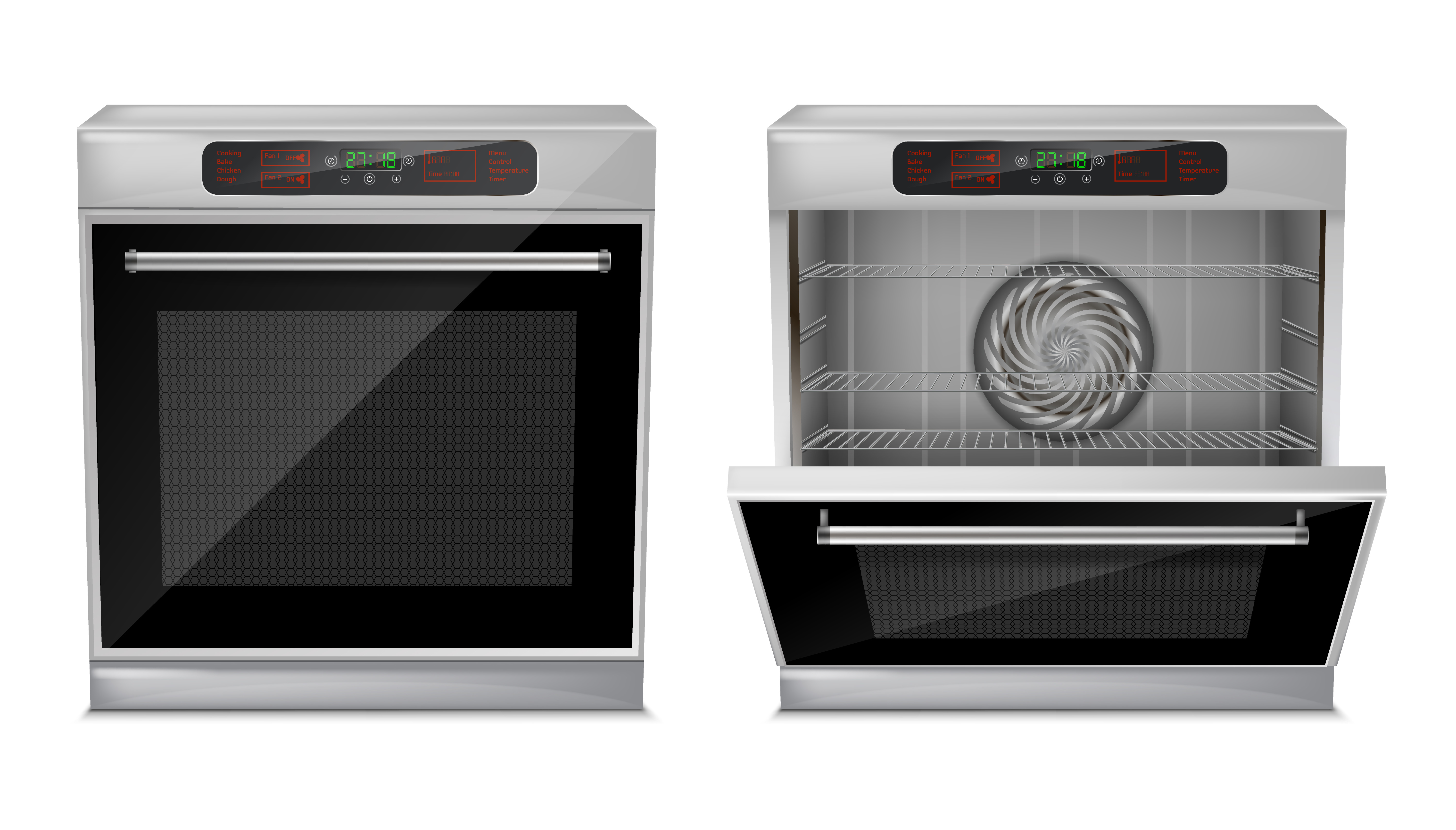 3d realistic compact built-in oven