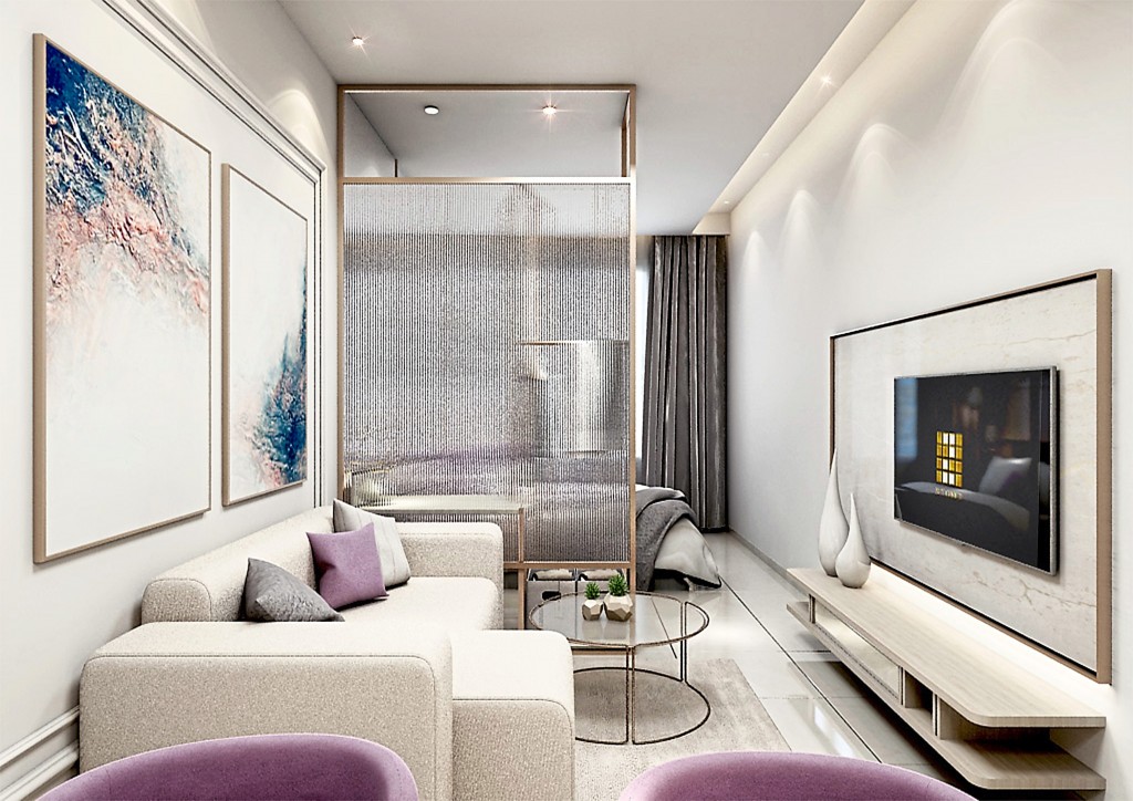 Luxurious interiors with contemporary design, functional spaces and customised furnishings.