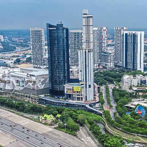 An aerial photo of how i-City Golden Triangle looks today.