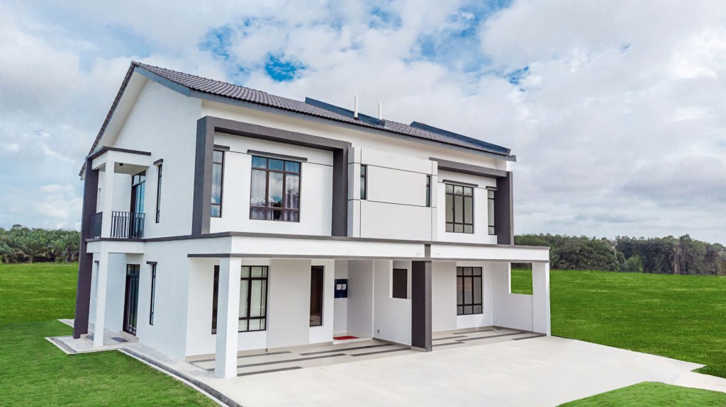 Acacia 1 and 2 double-storey link homes in Meridin East.