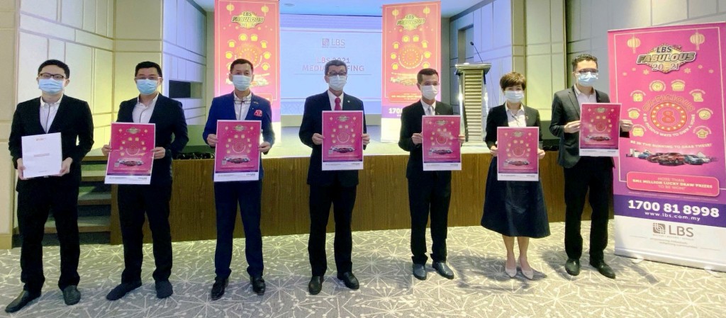 LBS aims to achieve RM1.2bil in sales for 2021. From left are Isaac, Richard, Joey, Lim, Barry, Cynthia and Lucas.