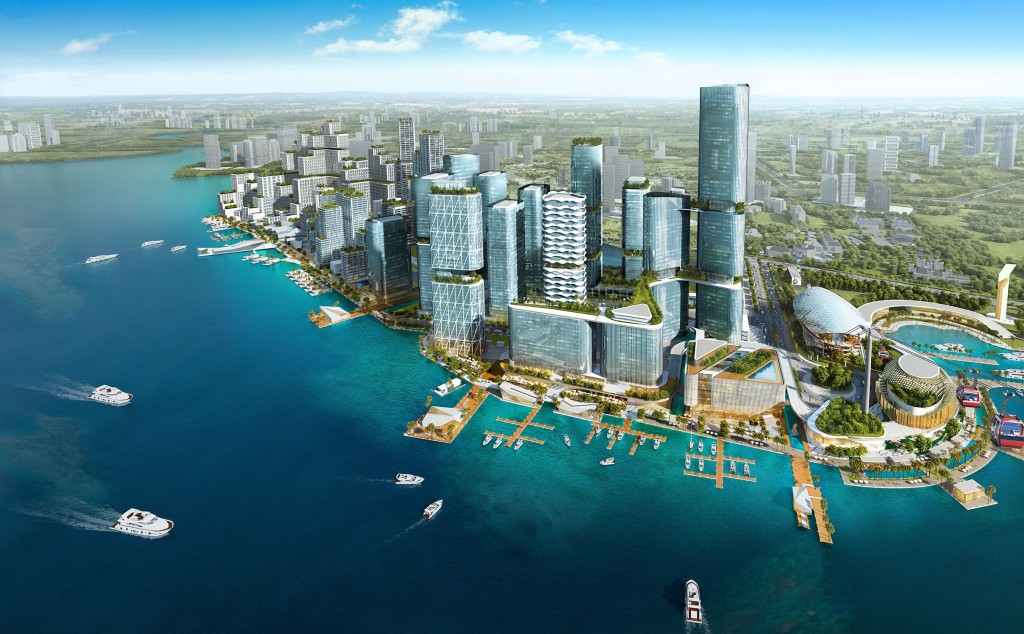 An artist impression of the Lido Waterfront Boulevard development.