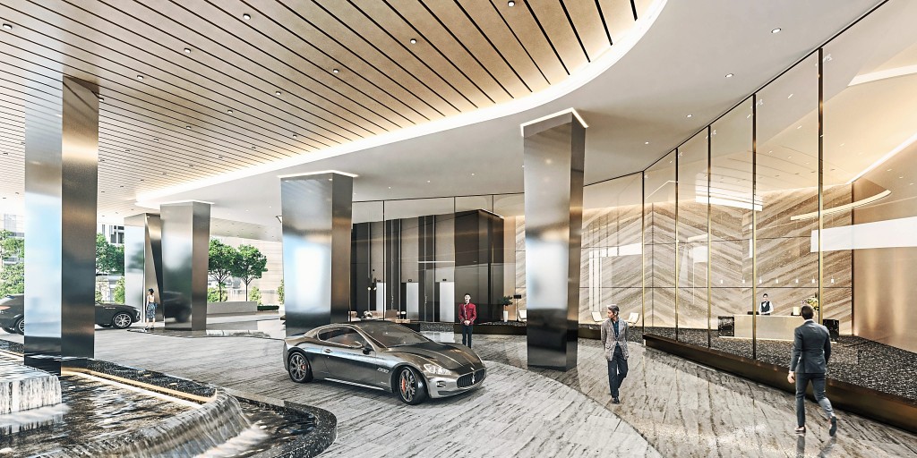 BeCentral has a 5-star hotel lobby that comes with face recognition access. 
