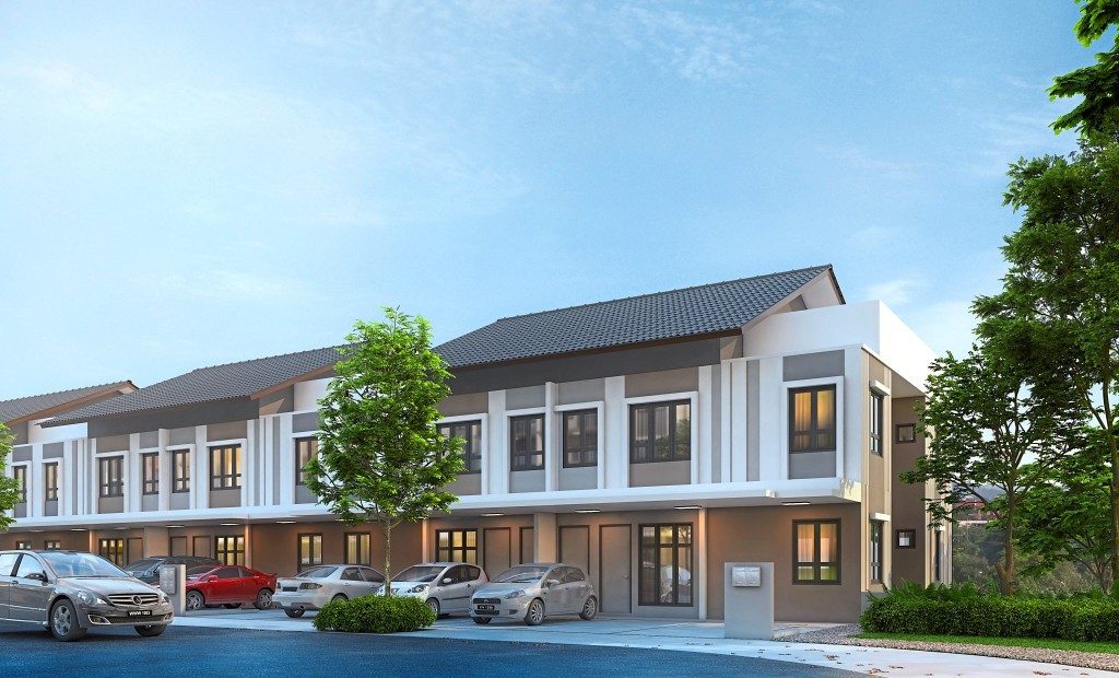 The enclave also houses 38 double-storey terraced units.