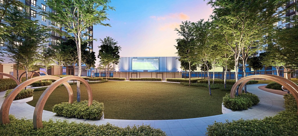 Residents will be able to enjoy the outdoor screening of movies at the amphitheatre.
