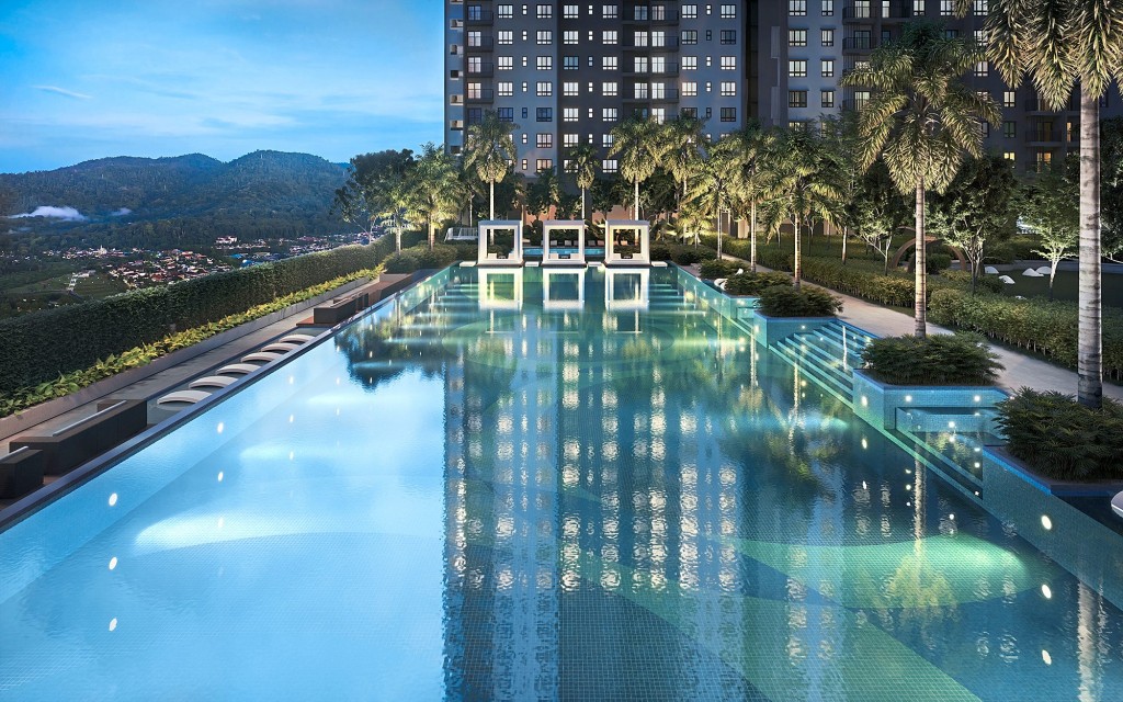 The project has an Olympic-length infinity pool.