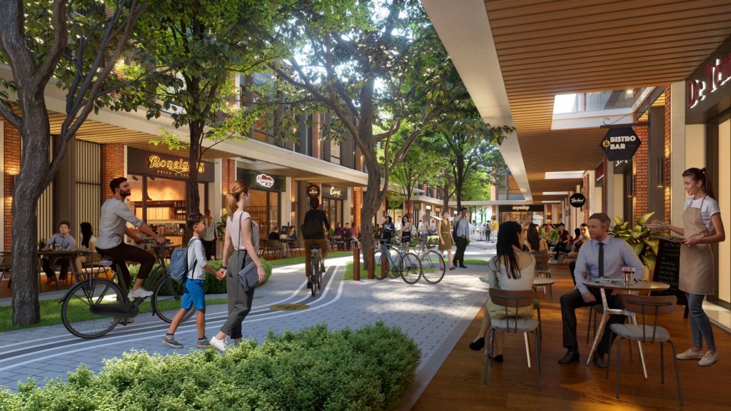 Gardens Square encourages residents and visitors to enjoy its shaded walkways, thereby reducing carbon footprints and building the community.