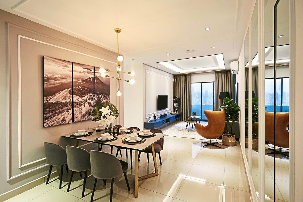 The layouts are designed for both singles and young families.