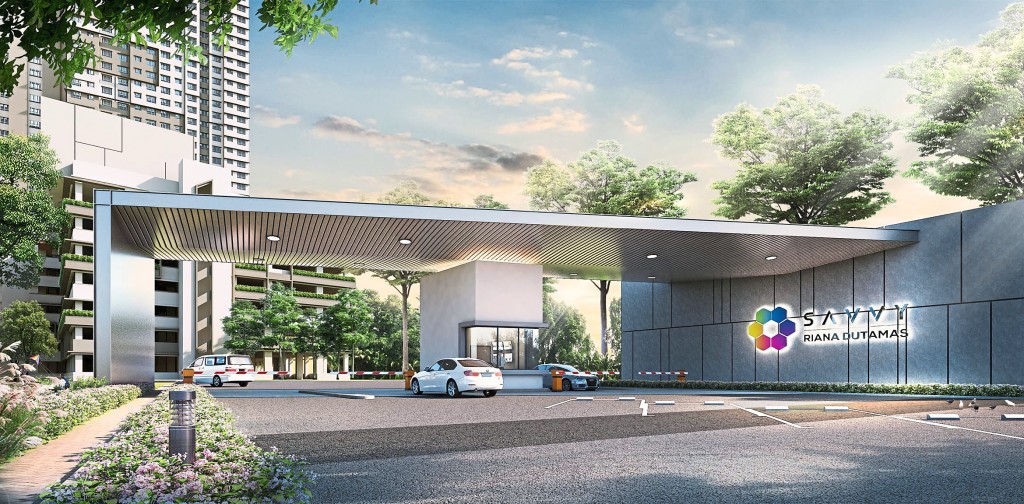 The grand entrance of the gated and guarded Savvy @ Riana Dutamas.