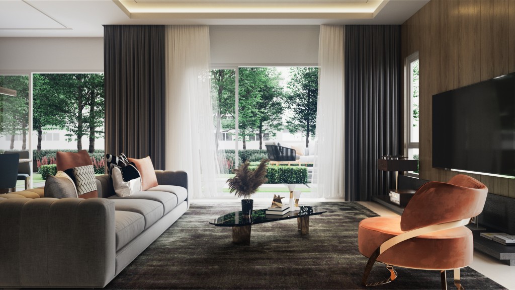 The open concept living translates to greater space.