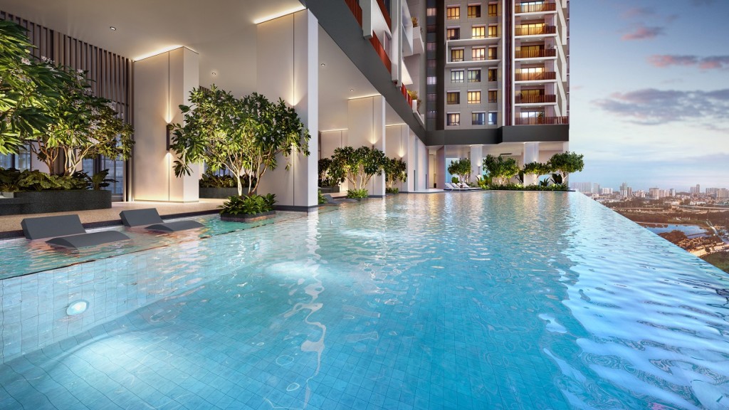 Take a respite from the stress of modern life at the Infinity Lap Pool.