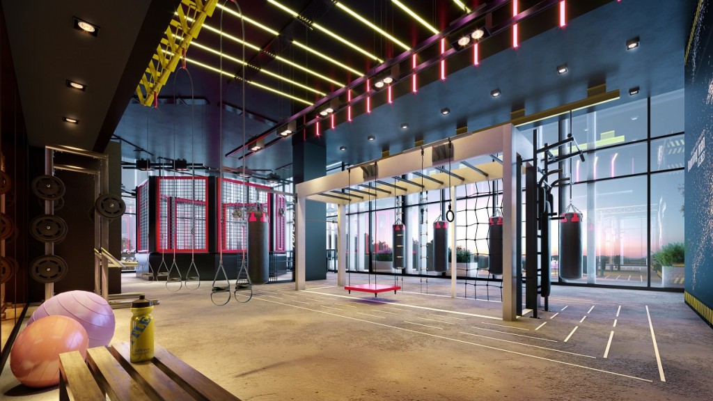 The Power MMA Gym comes equipped with MMA Ring, punching bags and TRX suspension training.