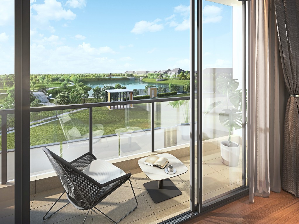 Feast your eyes upon the lush vista from your vantage perch by the balcony.