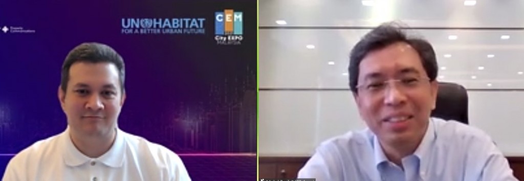 City Expo Malaysia director Imran Clyde (left) and Zarif in action during the virtual CEM Star Talk session.