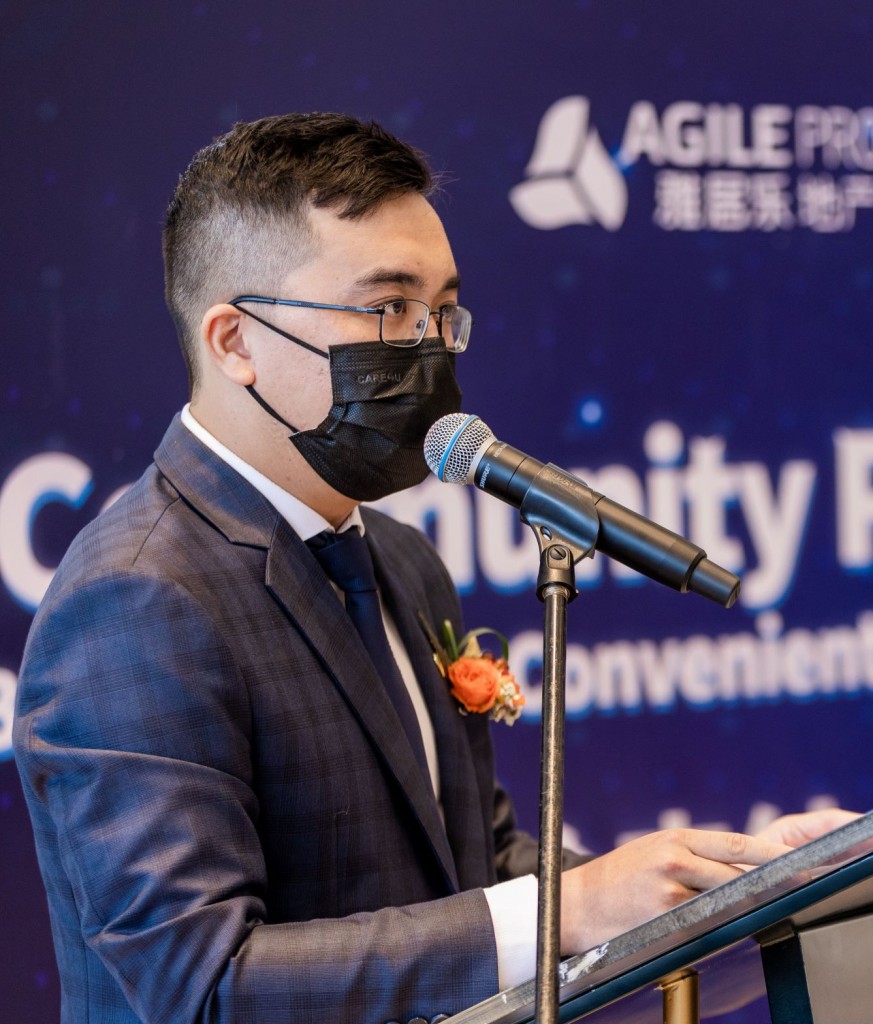 Yip addressing the audience at the event.