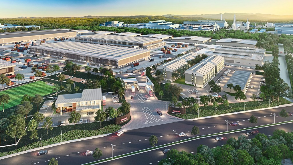 An artist impression of Area Compass’ gated-and-guarded entry.