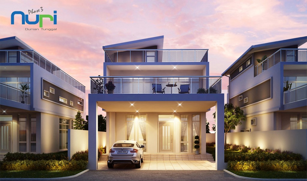 The 2.5 storey zero lot villa units are built with grandeur, openness and convertibility in mind.