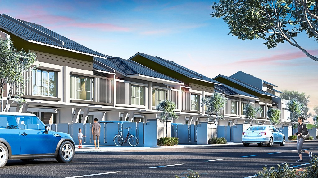 An artist's impression of the 2-storey terrace house.