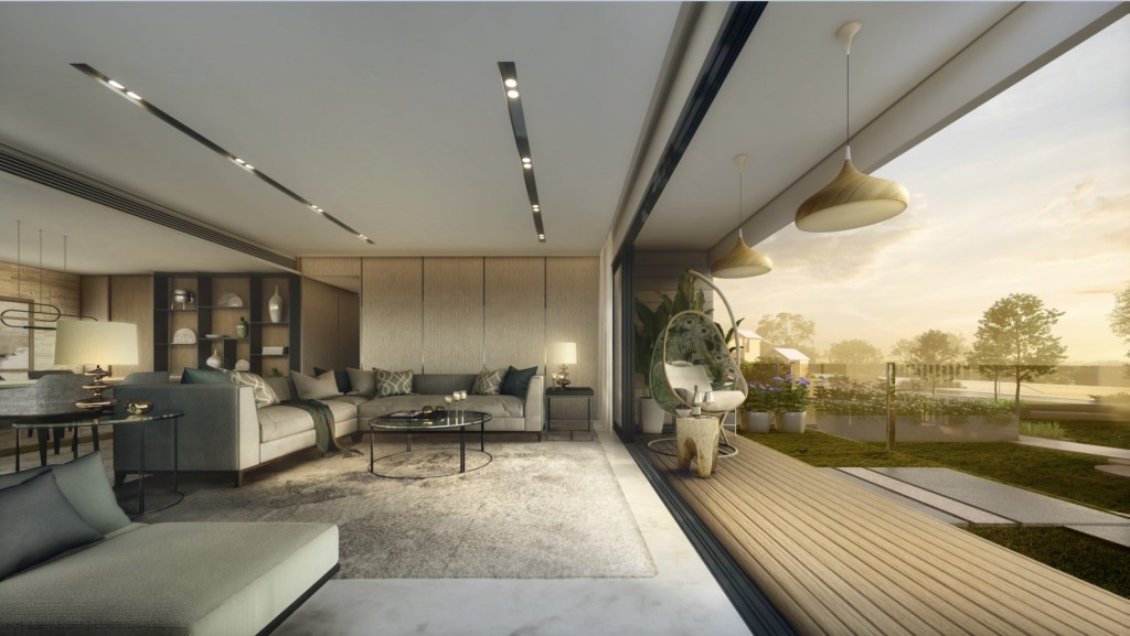 An artist's impression of selected units that come with a wide balcony that offers extra space for families to organize activities.