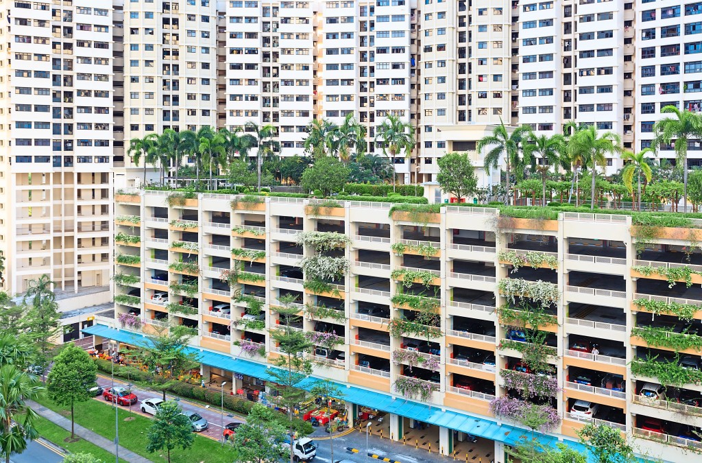 The usage of plants on the balconies and rooftops will help reduce heat build- up.
