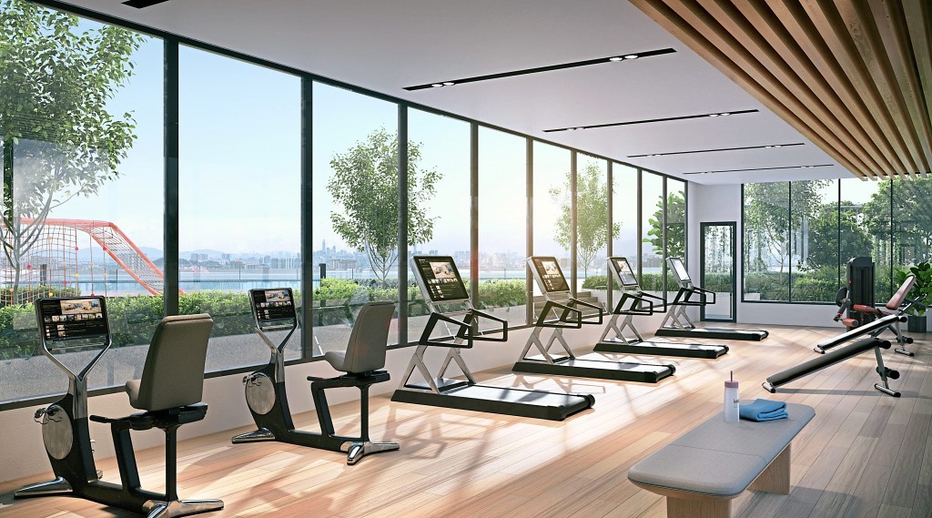 Work out at the fully equipped gym.