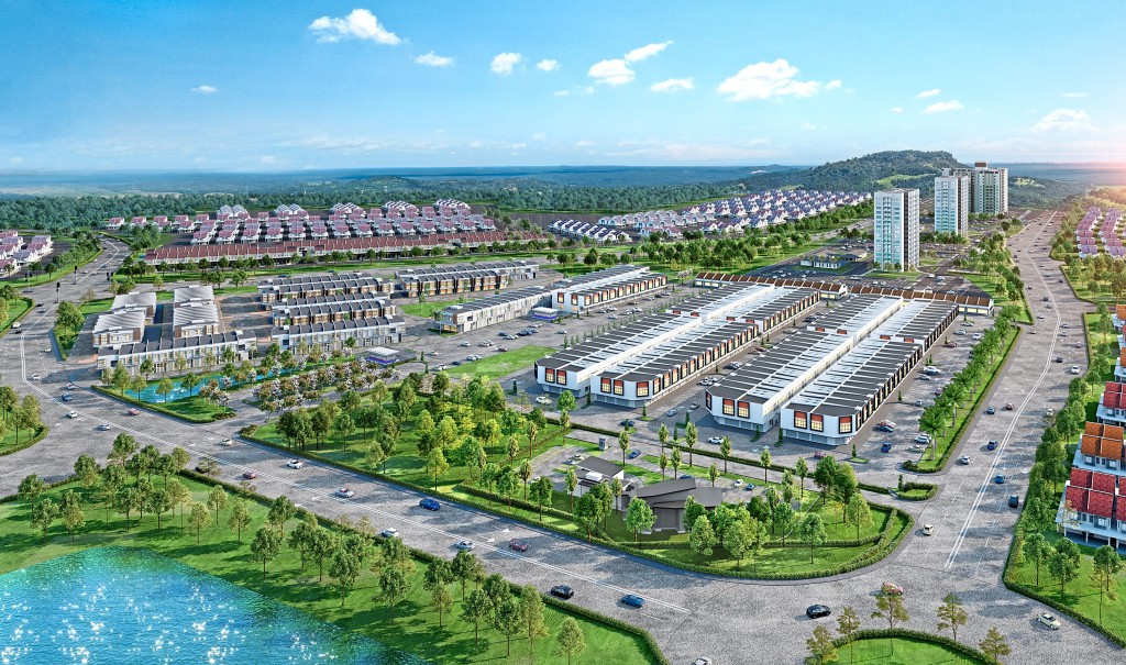 Green is visible at every part of the township.