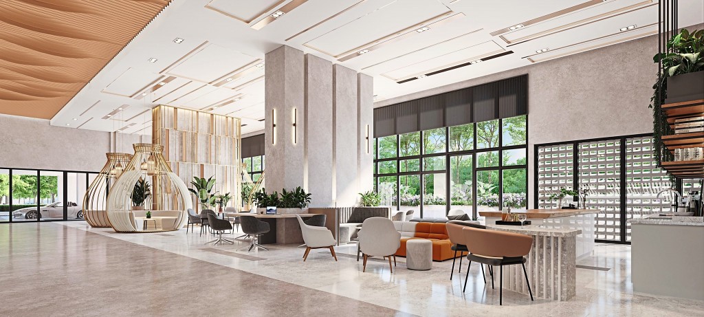 Co-working spaces that emphasize elegance and comfort.