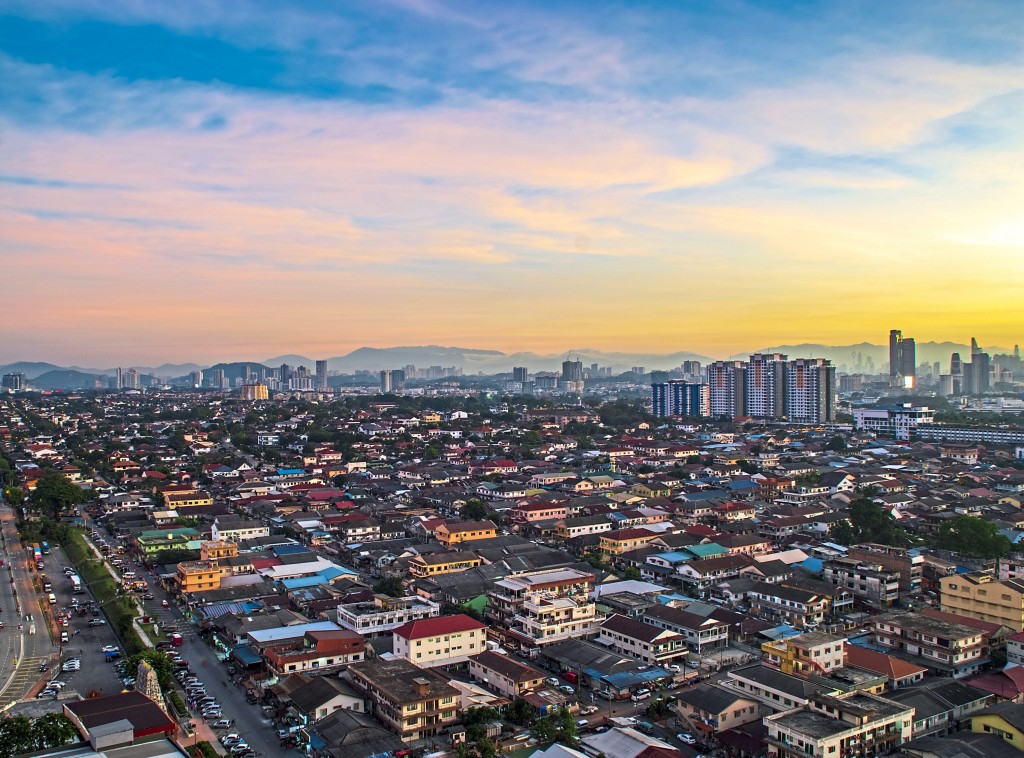 Sunrise over Petaling Jaya and Kuala Lumpur