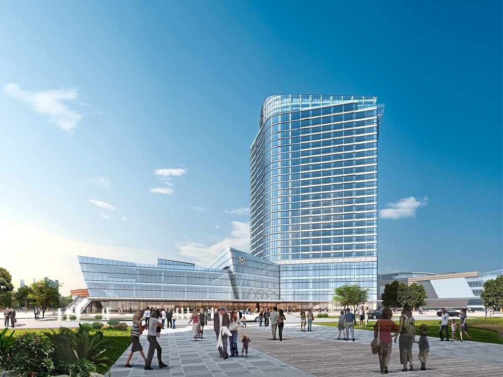 An artist impression of the Sheraton Grand Hotel in Xiamen.