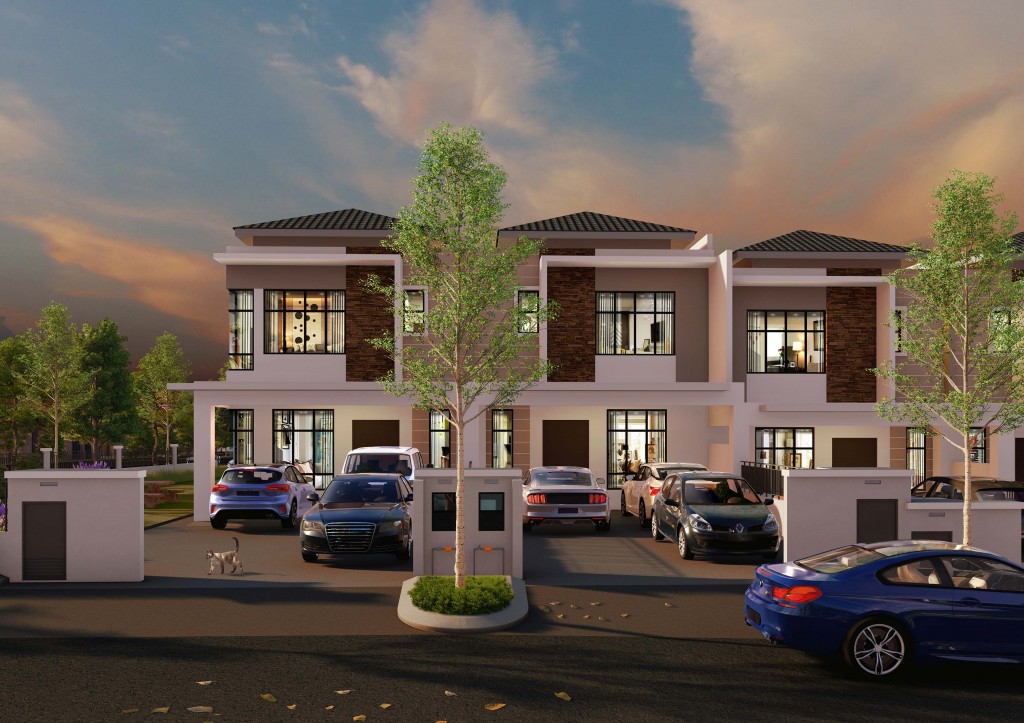 An artist’s depiction of The Straits View Link units.