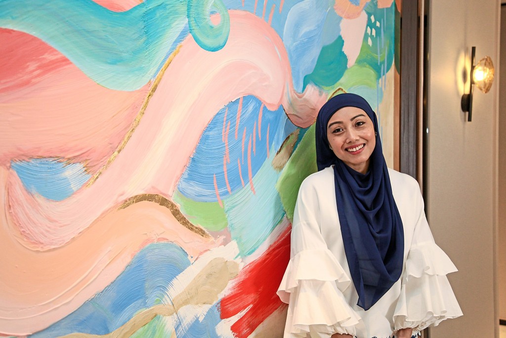 The mural's asymmetrical placement represents the fluid and rich movement of nature, said Satira.