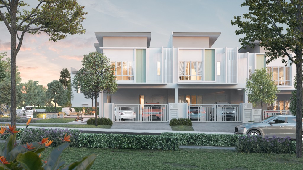The units have a chic, modern facade that embodies harmony with their environment.