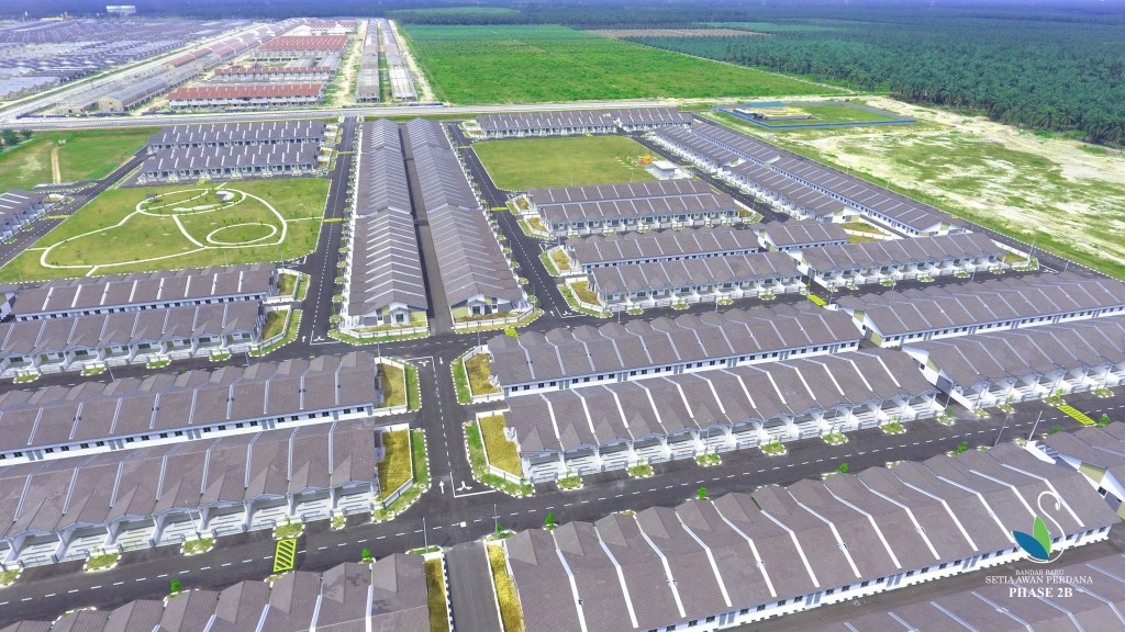 An aerial view of Bandar Baru Setia Awan Perdana.